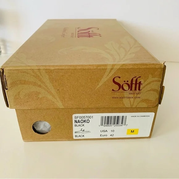 Sofft Mules Naoko Black Leather New in Box Size 10 - Picture 5 of 14